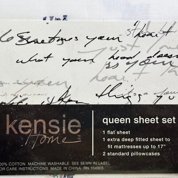 KENSIE Home QUEEN Size Cotton ELEPHANTS Sheet Set - India Elephant - Picture 4 of 7